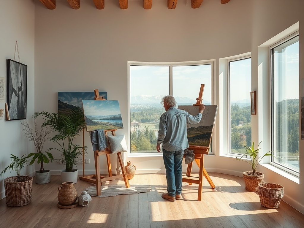 Строительство дома для занятий живописью: северный свет, мастерская